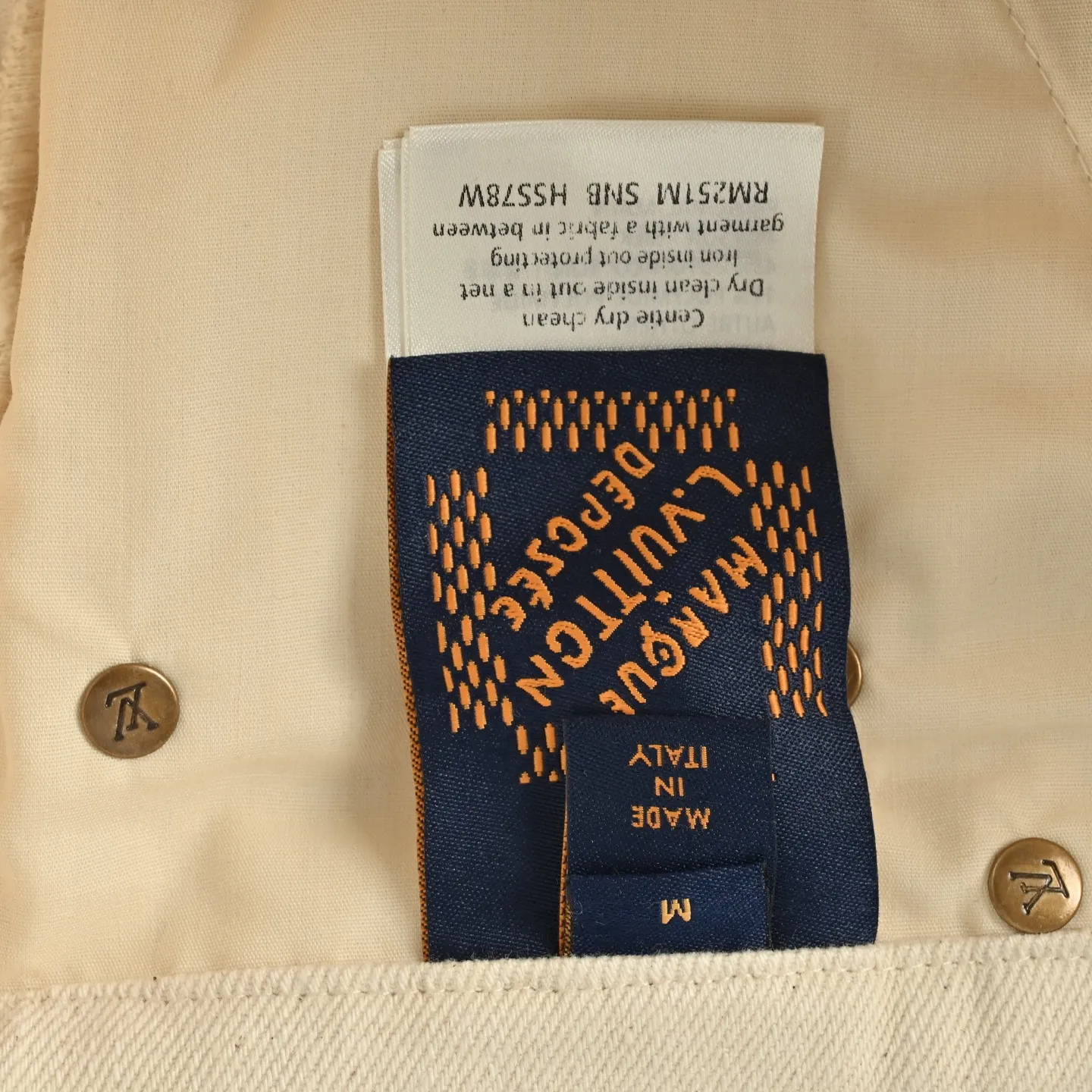 Louis Vuitton/Louis Vuitton 25ss pocket leather label denim shorts